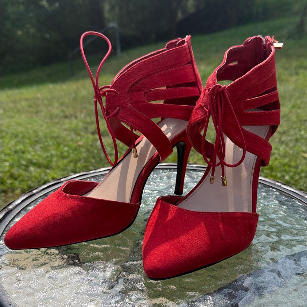 Lane Bryant Red Strappy Heels